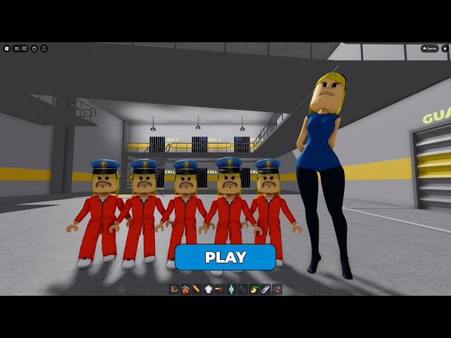 GIRL COP PRISON RUN! OBBY ROBLOX FULL WALKTHROUGH 4K