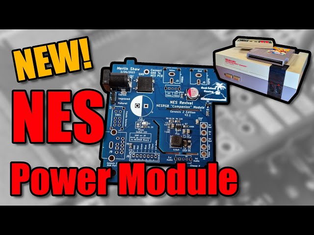 Nintendo Entertainment System mod by Tim Worthington + Geek Island Gaming Power board replacement.