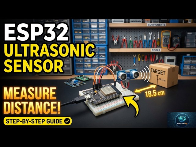 Build a Smart Distance Tracker Using ESP32 & Ultrasonic Sensor