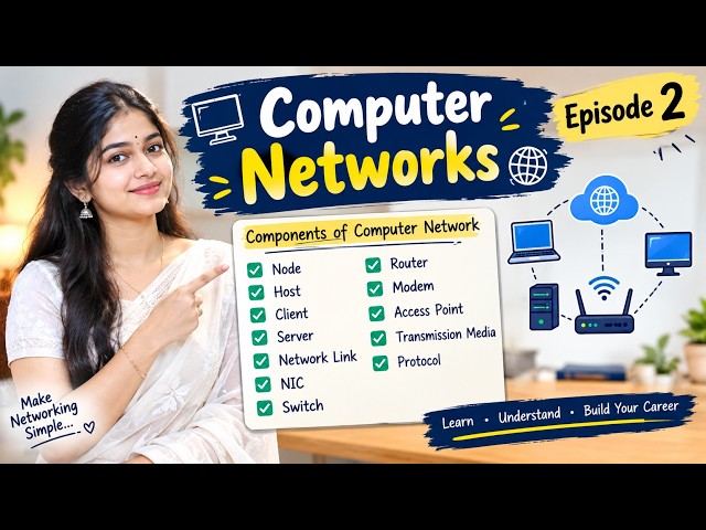 Computer Network Components Explained in Telugu | Node, Host, Switch, Router, Server | EP 2
