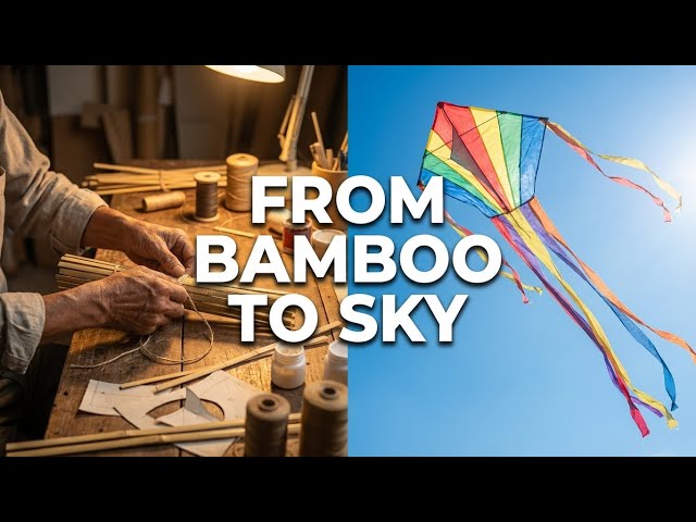 How a Kite Is Made | From Bamboo Strips to Flying in the Sky (Full Process)