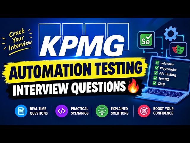 KPMG Test Automation Interview Questions - Link is in Description & Comment Box! #sdet #automation 