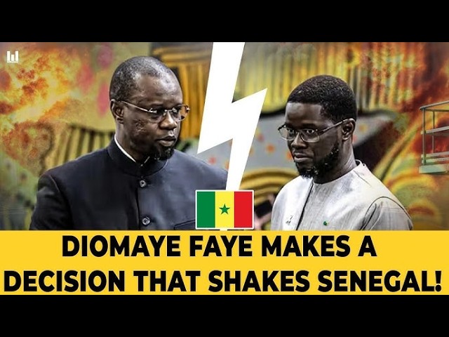 SENEGAL IN CRISIS OUSMANE SONKO FIRED BY DIOMAYE FAYE… COUNTRY UNDER TENSION!