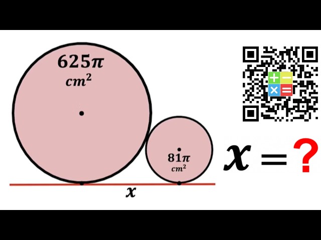 Can you solve for X? | (Circles) | #math #maths | #geometry