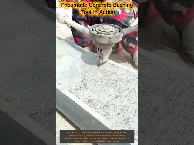 How Professionals Texture Concrete Fast! 🛠️ Pneumatic Bush Hammering Guide