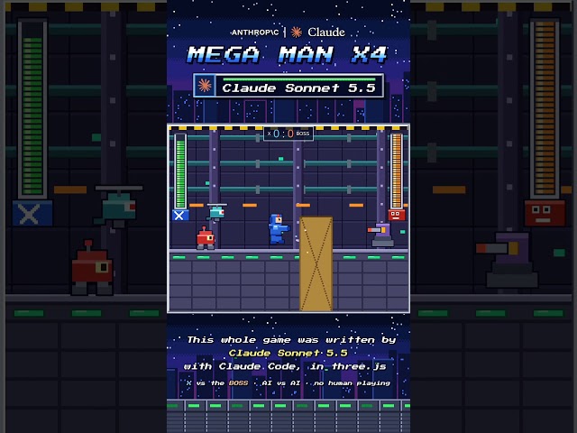 Claude Sonner 5.5 built a Megaman X 4 clone #retrogaming #ai