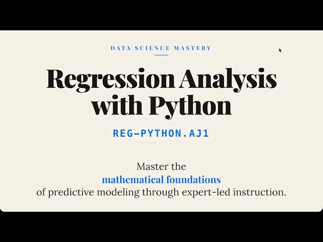 Predictive Modeling with Python | Machine Learning, Forecasting & Data Analysis