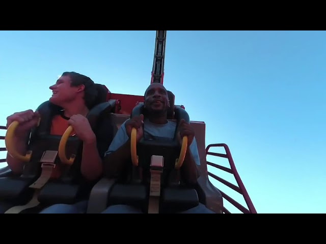 man loses it on giant loop coaster