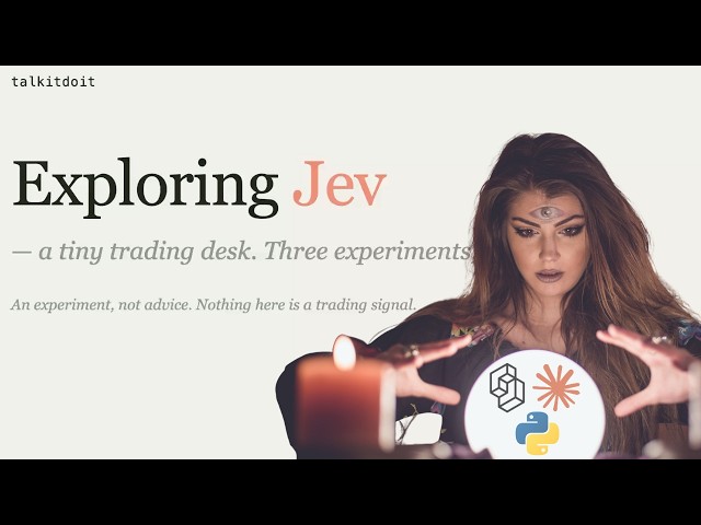 Exploring JEV - a tiny trading desk