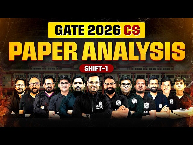 GATE 2026 Exam Analysis | GATE Computer Science Engineering Paper Solution | 8 Feb 2026 Shift 1