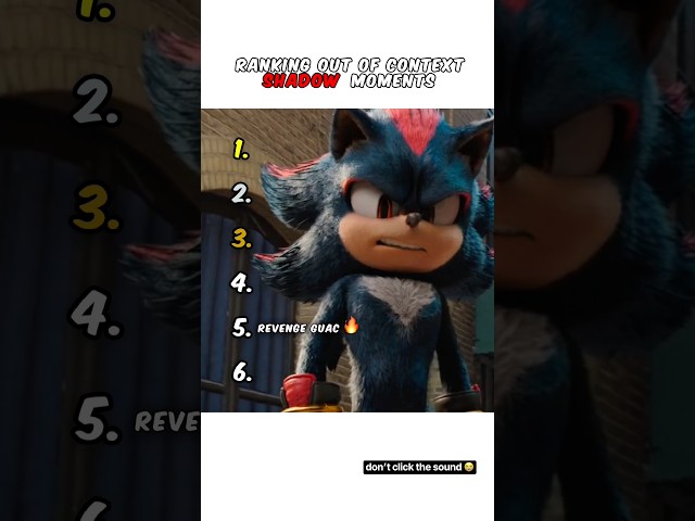 Ranking Shadow The Hedgehog Moments π