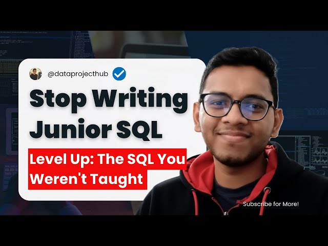Writing BETTER SQL | Pro Tricks to Make Your SQL Queries Better
