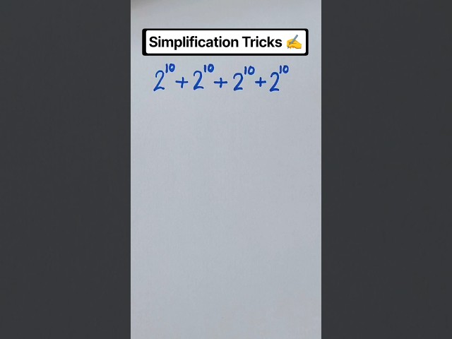Learn how to simplify powers in a quick and easy way.✍️ #maths #education #learning #shorts #viral