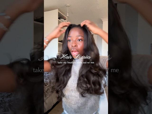 GRWM Heatless Curls💁🏾‍♀️ #grwm #curls #heatlessblowout #hair #hairstyle #heatlesshairstyles