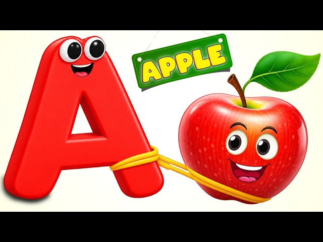 ABC Phonics Song for Kids | A to Z Alphabet Song | Learn ABC Letters & Sounds | A is For Apple