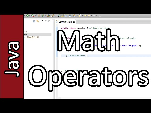 Math Operators - Java Programming Tutorial #6 (PC / Mac 2015)