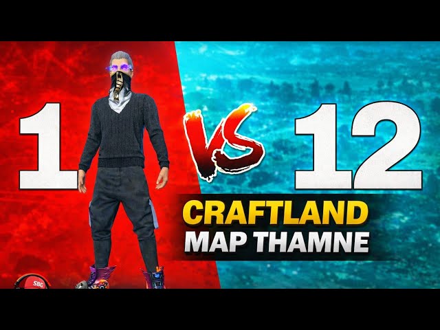 How to new 1v12 craftland map code || free fire craftland map | full video end ||