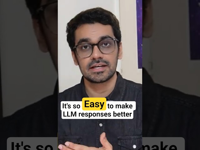 The simplest trick to make your LLM responses 5X better #artificialintelligence #promptengineering