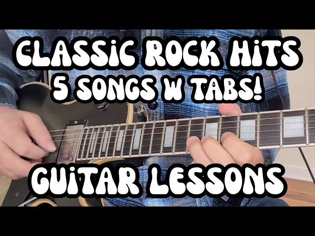 CLASSIC ROCK HITS Guitar Lessons LET IT RIDE, AMERICAN BAND, SLOW RIDE, LAST CHILD, CHEAP SUNGLASSES