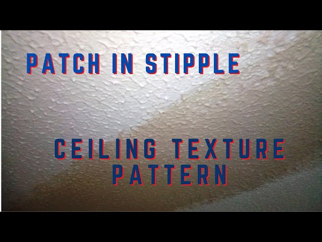 Patch in STIPPLE Artex Ceiling Texture Pattern