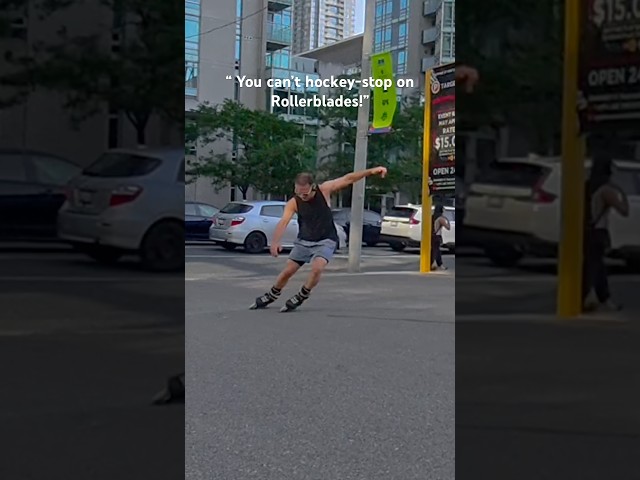 Hockey Stop Can’t Be Done On Rollerblades     #inlineskating #rollerblading #powerstop #hockeystop