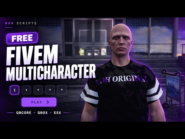 FREE FiveM Multicharacter Script 🔥 Modern UI | QBCore, Qbox & ESX