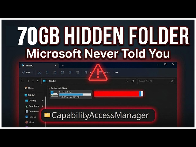 Windows Has a Hidden 70GB Folder Microsoft Never Told You About (Fix It Now)
