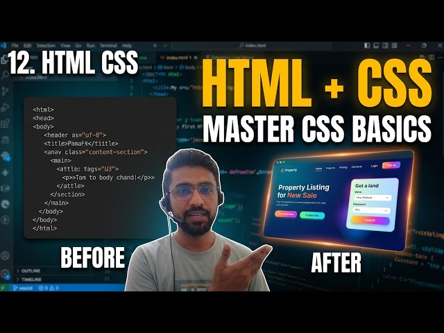 12. HTML CSS  #HTML5 #WebDevelopment#CodingForBeginners #Frontend #TechTutorial #LearnToCode #css