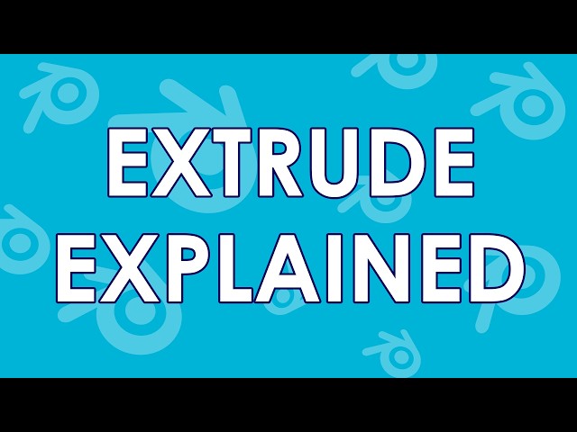 How to Use Extrude in Blender | Blender Basics #6