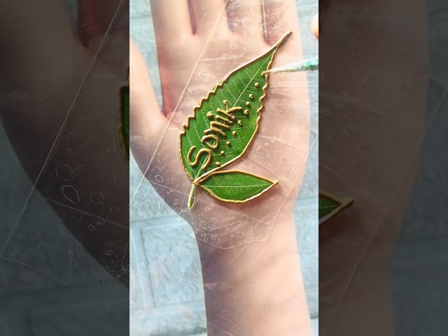 Sonika.. cute name tattoo #tranding #leafwork #greenleaftattoo#nametattooideas #youtube #subscribe