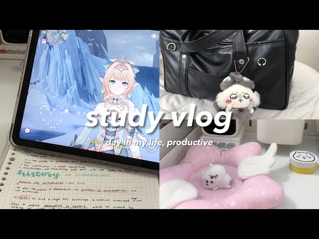 7am STUDY VLOG ✏️☁️ productive day in my life, notes taking, aesthetic, motivation ⋆˚ʚɞ