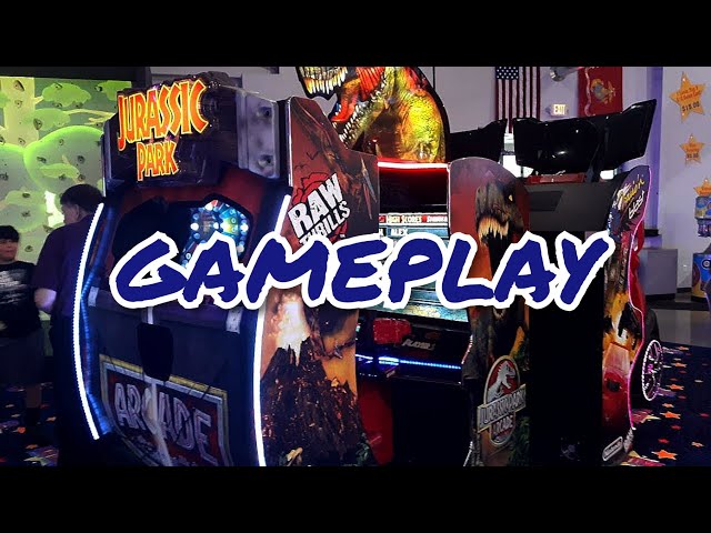 Jurassic Park Arcade Gameplay (T-Rex Level)