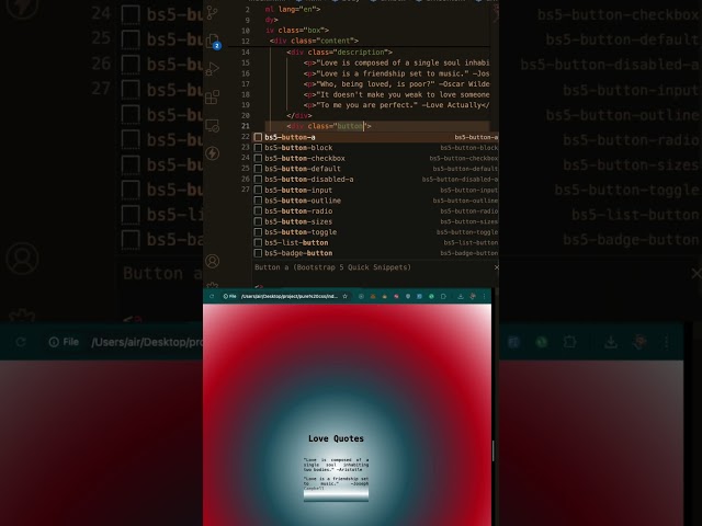 Only CSS Animation | Love Quotes  | Onclick function without javascript #love #cssanimation