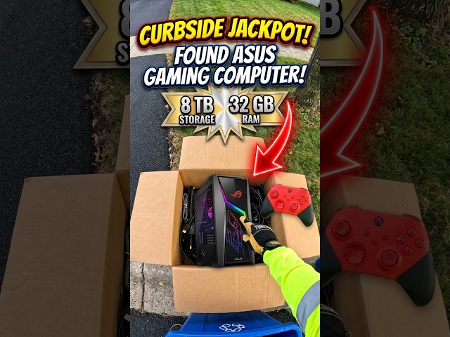 Asus Gaming Computer Trash Find 8TB 32GB