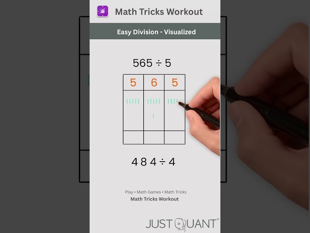 Visual Division - Division Tricks - Easy Math Tricks - Quick Math Tricks - Fun Math #mathstricks