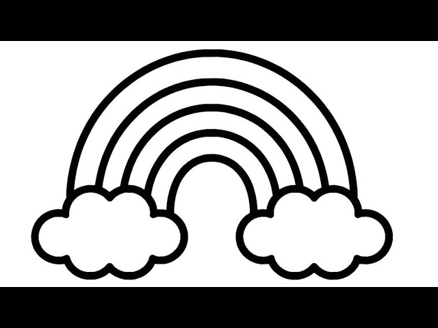 how to draw a rainbow for kids, rainbow painting & colouring toddlers_ child art