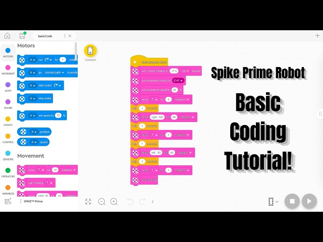 Basic Spike Prime Coding Tutorial
