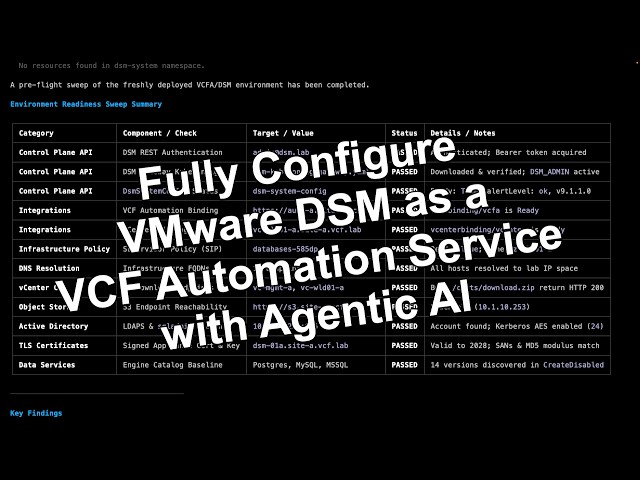 Use Agentic AI to Fully Configure VMware Data Services Manager (DSM)