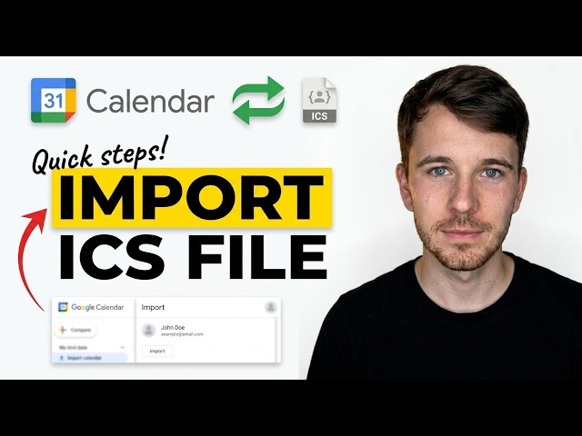 How to Import ICS File to Google Calendar 2026 (Complete Guide)