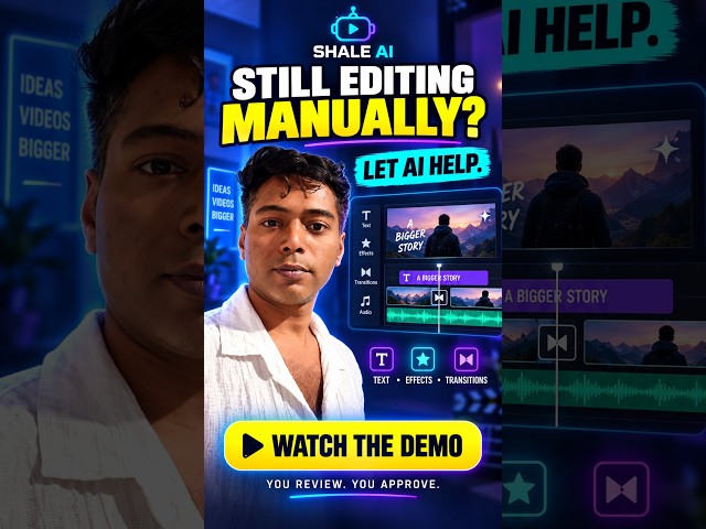 Still Editing Videos Yourself? Meet Shale AI! ✂️🤖
