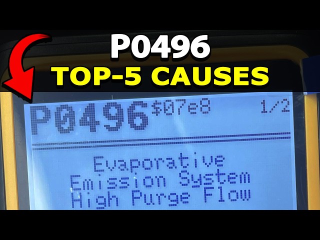 How To Fix P0496 Engine Code: EVAP Flow During a Non-Purge Condition