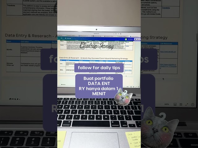 Buat portofolio data entry dalam 1 menit #dataentry #kerjaremote