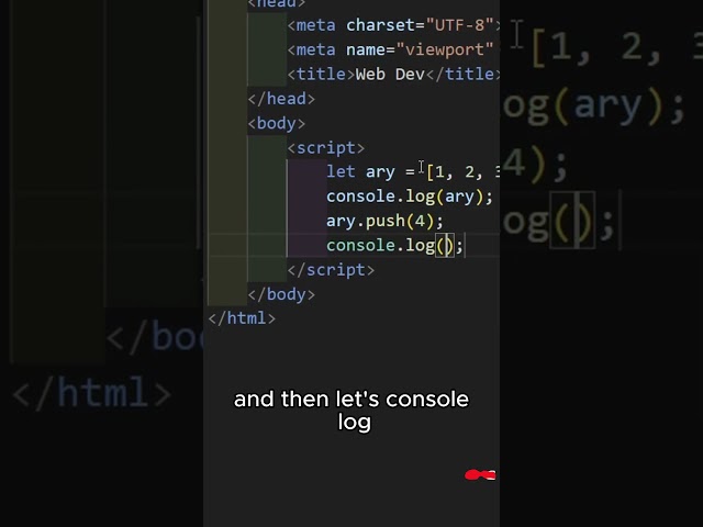 How To Push New Value To An Array With JavaScript!
