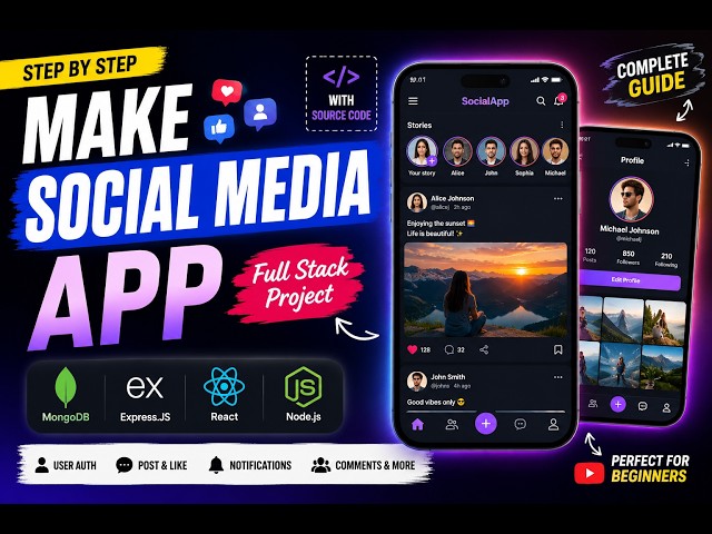 Build a Full Stack Social Media App | React.js + Node.js + Express + MongoDB | #logiclayer #coding