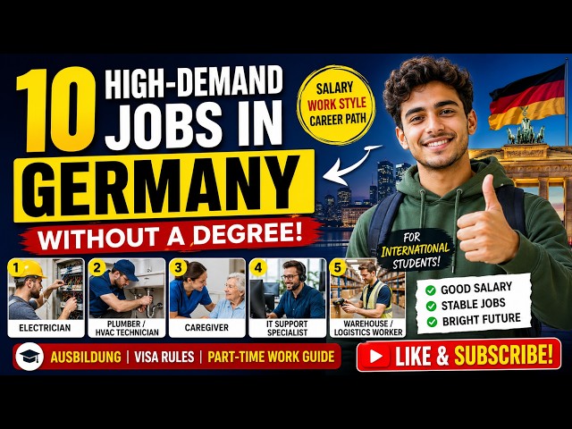 10 High-Demand Jobs in Germany Without a Degree | Salary, Visa & Work Guide