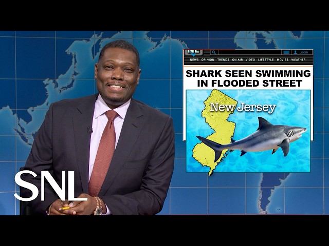 Weekend Update: Shark Sighting in Flooded NJ Street - SNL