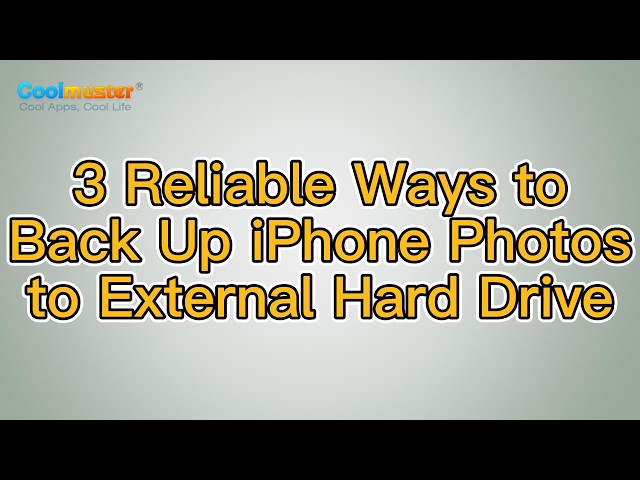 How to Back Up iPhone Photos to External Hard Drive (Without iCloud)