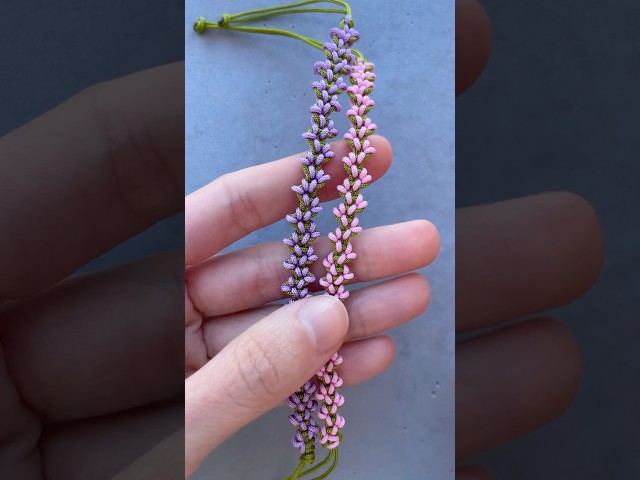 Lilac Flower Bracelet #diy #macrame #bracelet