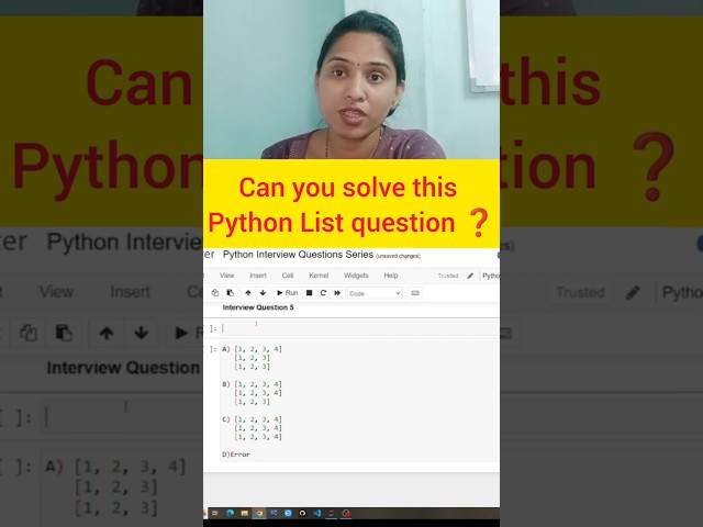 Python Interview Question #5 #python #interview #viralshorts #pythonshorts #contentcreator # #coding