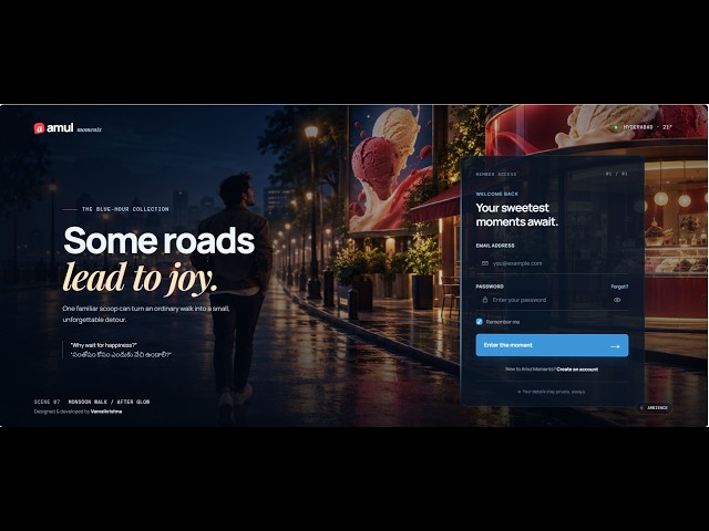 I Built a Cinematic 3D Login Page with HTML, CSS & JavaScript ✨